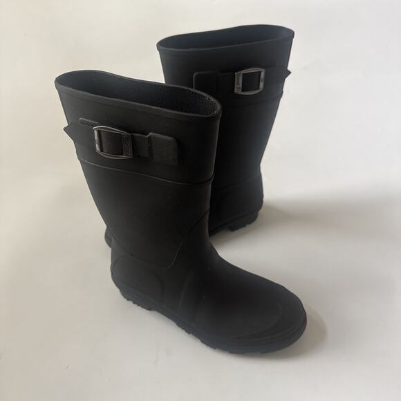 Kamik Raindrops Rain Boots Kids 3 Childrens Black Slip On Outerwear - Picture 1 of 11